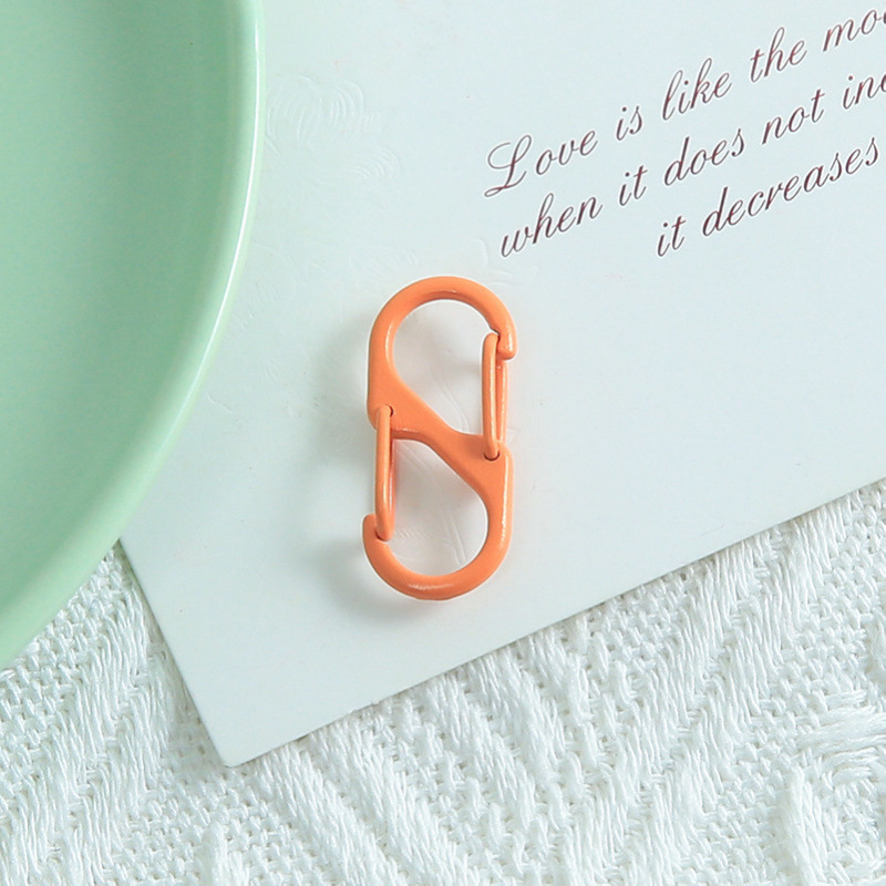 [Orange] Boucle à ressort en forme de S à double ouverture