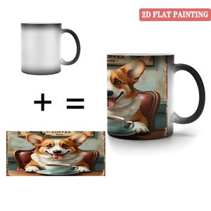 <b>Ceramic</b> <b>Mug</b> 11oz Frosted Black Heat Sensitive Color Changing Gift Cup - Product Image 4