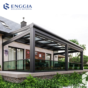 ENGGIA Abri de jardin en verre avec cadre en aluminium, véranda d'hiver, jardins d'hiver, véranda en aluminium rétractable sur mesure - Product Image 6