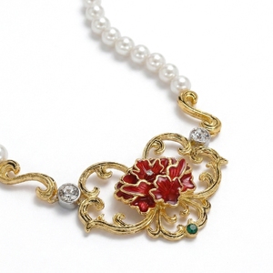 [Hong Kong International Jewellery Show] Neo-Chinese Style Gilded Peony <b>Bracelet</b> Adorned for Wedding Banquet Daily Fashion - Product Image 2