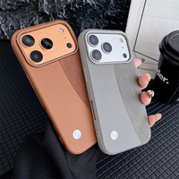 Étui de luxe antichoc en cuir PU texturé effet cowboy pour iPhone 17 Pro Max, 17 Air, 17, 16, 15, 14, 13