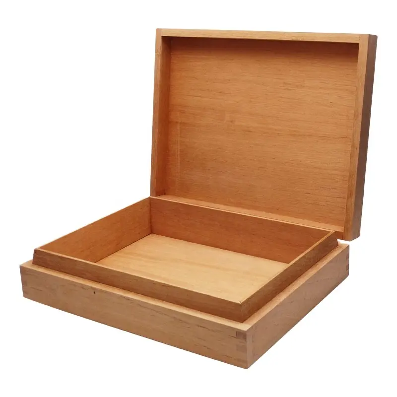 Custom Onafgewerkte Houten Sigaar Humidor Kast Natuurlijk Hout Zoete Opslag Verpakking Sigaar Dozen