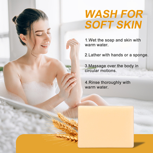 Oatmeal Almond Exfoliating Soap <strong>Bar</strong> for Gentle Dead Skin Removal Nourishing Shea Butter Moisturize <strong>Dry</strong> Skin Reveal Smooth Glow - Product Image 3