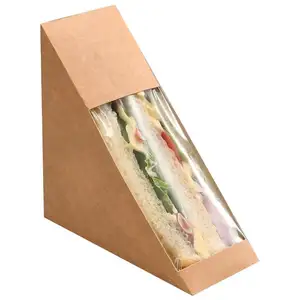 Kraft Sandwich Boxes with Window Opening