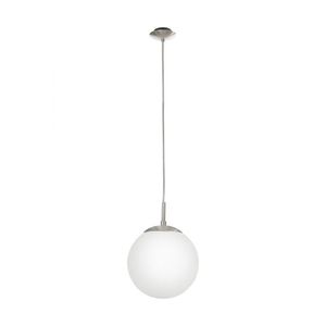 Lampadario Rondo a 1 Luce Satinato/Bianco D. 20CM - 1X60W E27 - Product Image 1