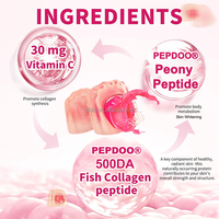 Complément de beauté en bonbons gélifiés à la vitamine, au collagène de poisson hydrolysé 500 Da et aux tripeptides, pour l'éclaircissement de la peau et le traitement des rides chez l'adulte