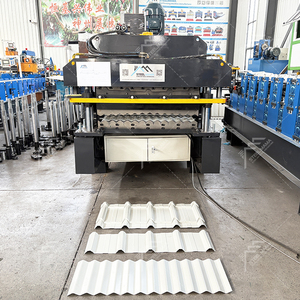 Galvanized Metal 820 <b>Tile</b> 820 Corrugated Roof <b>Sheet</b> Double Layer Machine Engine Gear Bearing Motor PLC Control 380V for Bolivia - Product Image 2