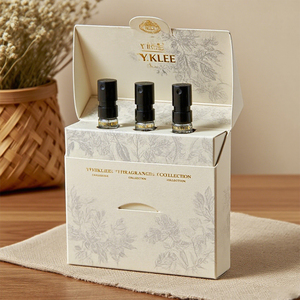 2ml 3ml 5ml Eau De Parfum Logo personnalisé Ensemble Trio d'essentiels de <span class=keywords><strong>voyage</strong></span> Boîte d'emballage de parfums mini coffret cadeau emballage de parfums - Product Image 1
