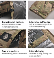 Veste coupe-vent imperméable HAN WILD, veste à réflexion thermique, veste tactique à capuche camouflage pour hommes