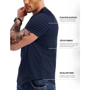 Men's <b>Raglan</b> Sleeve T-Shirt 3 Pack Quick Dry Athletic Gym Workout <b>Tops</b> Bodybuilding Tees Blue Gray Black - Product Image 4