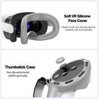 7-en-1 casque de réalité virtuelle ensemble d'étuis de protection en Silicone accessoires de jeu de Communication sans fil 5 masques jetables pour les yeux