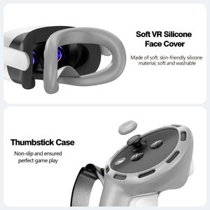 7-en-1 casque de réalité virtuelle ensemble d'étuis de protection en Silicone accessoires de jeu de Communication sans fil 5 masques jetables pour les yeux - Product Image 2