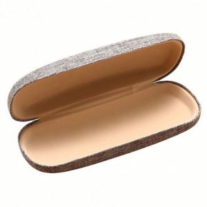 Étui à lunettes en lin, grand étui de protection pour lunettes, pour hommes et femmes, pour les voyages, avec protection anti-rayures, cadeau unisexe - Product Image 3