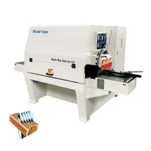 Tugas Berat Kayu Persegi Otomatis Multi Rip Saw Cutting Machine untuk Kerajinan Kayu