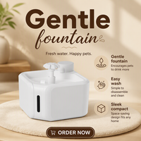 Fontaine à eau pour animaux de compagnie intelligente à 3 modes, rechargeable sans fil, induction infrarouge, filtre à quatre couches, distributeur d'eau silencieux pour chats et chiens