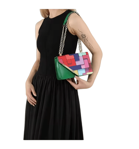 Sac à main carré petit et tendance pour femmes, en gros, avec blocs de couleur, à porter sous le bras, pour femmes, en gros - Product Image 6