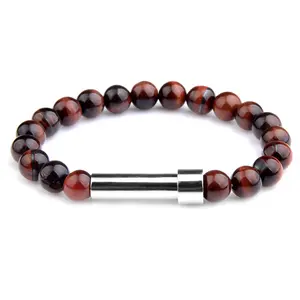 2023 nouvelle tendance cendre crémation acier <span class=keywords><strong>pierre</strong></span> naturelle bracelet à breloques perlé pour souvenir de mémorisation significatif - Product Image 1