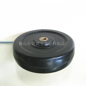 Rueda Industrial de Goma Suave de 5 Pulgadas, Resistente al Desgaste, Sin Freno, Tipo con Orificio para Perno - Product Image 1