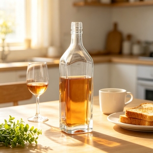 Bouteille personnalisée <span class=keywords><strong>de</strong></span> 200 ml en verre <span class=keywords><strong>noir</strong></span> en forme <span class=keywords><strong>de</strong></span> crâne pour <span class=keywords><strong>vodka</strong></span>, gin, whisky, brandy, rhum, tequila, spiritueux avec bouchon en liège - Product Image 1