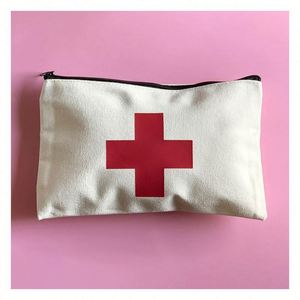 Pochette de premiers secours personnalisée Croix Rouge, trousse médicale, pochette pour médicaments d'allergie, sac anti-gueule de bois, cadeau promotionnel, randonnée - Product Image 1