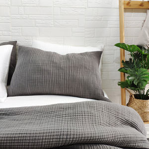 Juego de Ropa de Cama de Muselina de Algodón 100% Súper Suave al por Mayor, Sábana Ajustable de 4 Capas, Funda de Edredón de Muselina, Juego de Funda de Edredón - Product Image 6