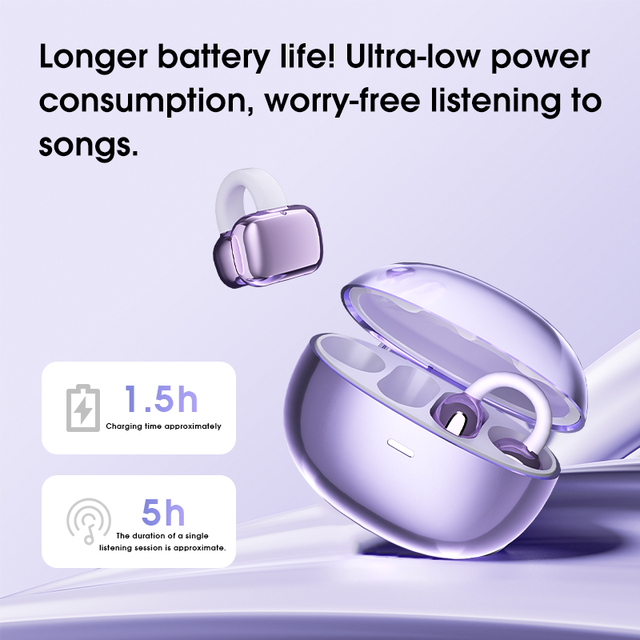 Wholesale TX61 AI Smart Translator Earbuds 156 Languages Ear-Clip Wireless Audio Headphones Ultra-Light Comfort Bulk