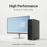 Ofis Dağıtım Masaüstü Bilgisayarı Zhaoxin KX U6780A 8 Çekirdekli 2.7GHz 16GB RAM 512GB NVME SSD Entegre Grafik Kartlı 8L Kasalı Ekran Paketi