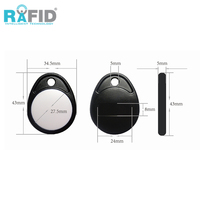 Porte-clés RFID programmable 125 KHz EM4305, UID réinscriptible, étanche, en ABS, pour contrôle d'accès