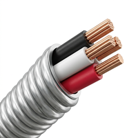 Cable MC Blindado de Aluminio PrimePro de 12 AWG |   Cobre desnudo de tamaño completo para puesta a tierra |   Cable de Alta Tensión VW-1 FT1 Resistente al Fuego