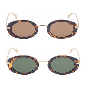 แว่นกันแดดทรงวงรีกรอบเล็ก ดีไซน์วินเทจสุดฮิตสำหรับผู้หญิงและผู้ชาย - Product Image 2