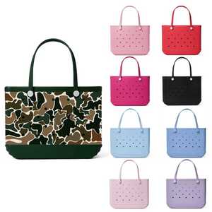 Bolsa de Playa de EVA con Logotipo Personalizado, Impermeable, Gran Capacidad, Estilo Bogg, Bolso de Mano para Mujer, para Piscina, Viajes y Compras - Product Image 1