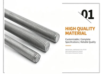 Studs & Threaded Rods Galvanized Zinc Plated Black Finish Carbon Steel 8.8 Grade for Photovoltaic Power Plants