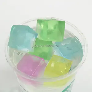 Sıcak satış TPR buz küpü kristal şekli Kawaii çocuk oyuncak 3D Squishy Mochi stres giderici oyuncak seti yumuşak sevimli