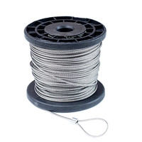 Câble en acier inoxydable 304/316/316L, construction FC/IWRC, câble en acier multibrins pour levage et amarrage