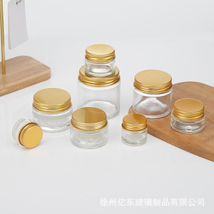 Pot en verre pour crème visage 5G 15G 100G, emballage cosmétique avec couvercle pour échantillons, packs d'essai, distribution portable - Product Image 4