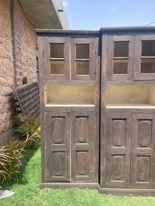 Almirah ไม้เนื้อแข็ง2ส่วนแบบพรีเมี่ยมที่ทันสมัยตู้เสื้อผ้าอินเดียคลาสสิกสำหรับบ้านห้องนอนห้องนั่งเล่นที่เก็บของในบ้านเฟอร์นิเจอร์ห้องครัว - Product Image 2