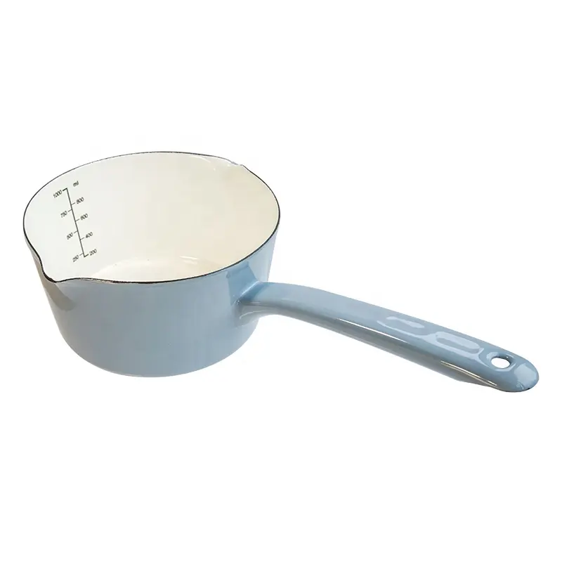 15Cm 1qt 1,0l 1,5 L Emaille Steelpan Melkpot Pan 16Cm 18Cm Soeppot Enkele Houten Ss Handvat W/O Glazen Deksel Gas Peltre