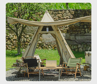 Table pliante en bambou pour patio, table de repas d'extérieur, mobilier de jardin, table légère pour le camping