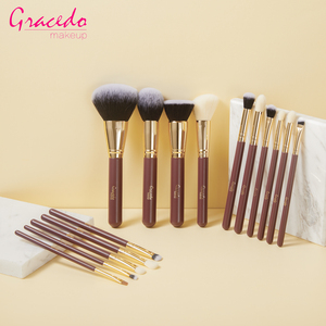 Juego de Brochas de Maquillaje Gracedo Marrón Rojo, Logotipo Personalizado, Marca Privada, Profesional, Venta al por Mayor, de Lujo, para Viaje, Juego de Brochas de Maquillaje de Alta Calidad - Product Image 5