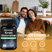 Ausreson Capsules de Glucomannane de Konjac, Complément Alimentaire, Glucomannane de Racine de Konjac, Amincissant, Halal