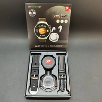 Reloj Inteligente D21 4-Suit con Auriculares 2 en 1, Resistente al Agua IP67, Set de Regalo para Hombre