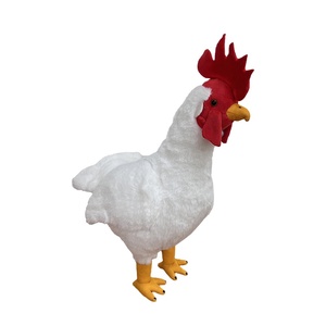 Venta al por mayor peludo realista <span class=keywords><strong>pollo</strong></span> blanco juguetes de peluche animales de peluche regalos para niños - Product Image 1