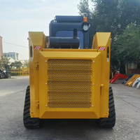 Untuk Earthmoving Mini Top depan Crawler selip Steer Loader kompak 4X4 Backhoe Skid Steer Loader dengan Bucket untuk dijual