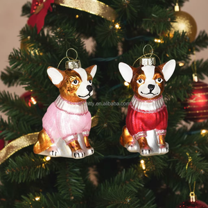Personnalisable Taille Creative Noël <span class=keywords><strong>Verre</strong></span> Animal Pendentif Ours Chiot Hibou Scène Disposition Décorations quantité minimale de commande 100pcs - Product Image 5