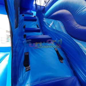 Outdoor commercial bounce <b>house</b> combo jumpers castle soccer themed <b>inflatable</b> bouncer with slide - Product Image 6