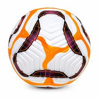 Ballon de football d'entraînement promotionnel, cousu à la machine, en PVC mat 3,0 mm, taille 5, avec chambre à air en caoutchouc cousue à la machine et motif litchi