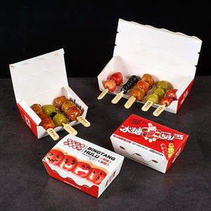 מגשי אריזות מזון, קופסאות נייר קראפט מבריקות ועמידות למים, לאריזת חטיפים, עוגות, נקניקיות, אוכל לקחת, קורן דוג קוריאני חד פעמי - Product Image 6