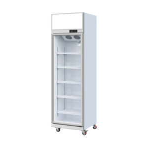 <span class=keywords><strong>Réfrigérateur</strong></span> commercial pour boissons, vitrine verticale à porte unique avec congélateur supérieur - Product Image 4