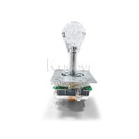 Manette de jeu LED lumineuse pour parc d'attractions, avec capot transparent, contrôle 8 directions pour jeux de combat, pour armoire rétro DIY