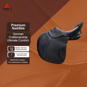 Sella per Cavallo Joachim in Pelle Resistente per Allenamento e Equitazione Ricreativa, Nero Marrone, 17-18 Pollici - Product Image 1